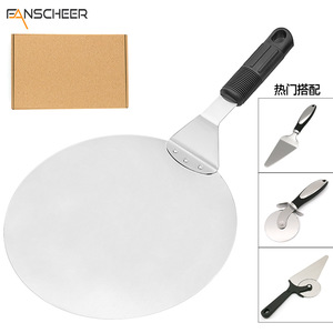 Stainless Steel Pizza Spatula 10 Inch Round With Non Slip Handle For Cake And Pizza Transfer - Product Image 3