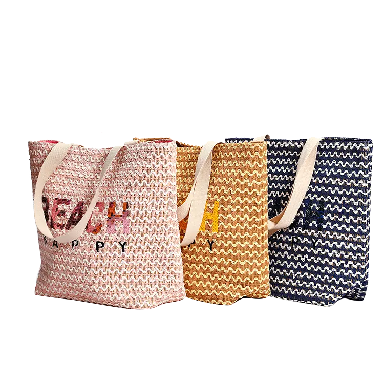 Fornitori di moda di piombo di lusso cina 100% borse di paglia di carta Tote Bag per centro commerciale tote Bag per donna