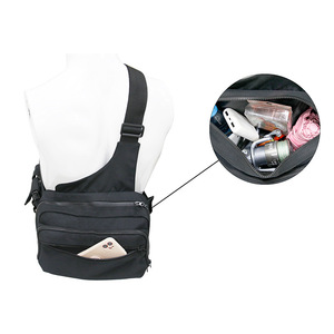 Sac de pêche à la taille avec sangle réglable en tissu Oxford, multi-usages, pour usage extérieur, pour homme, noir - Product Image 4