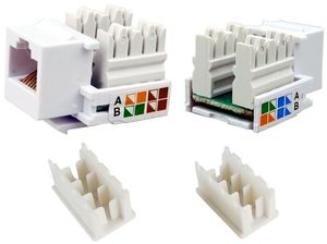 Bán Hot AMP loại RJ45 CAT5e Mạng Keystone Jack Cáp tường adapter cắm CAT5E Lan nhựa mô-đun - Product Image 6