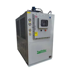 Refrigeratore d'acqua industriale raffreddato ad aria ad alta efficienza 25Ton refrigeratore antideflagrante di processo pericoloso per la raffinazione di petrolio e Gas