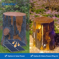 Lámpara Luminosa para Jardín, Escultura de Resina y Fibra de Vidrio, Luz Solar LED para Paisajes