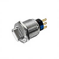 Commutateurs sélecteurs mécaniques 2 positions HB-22-11X 22mm 1NO1NC Laiton Plastique 24V 3A Commande industrielle Borne à broches Tête ronde