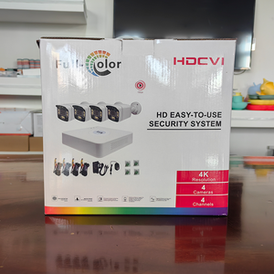 Kit de surveillance CCTV, système de surveillance, lumière chaude, vision nocturne couleur, 1080p, objectif 3,6 mm, XVR 4-en-1, caméra de sécurité pour magasin - Product Image 4