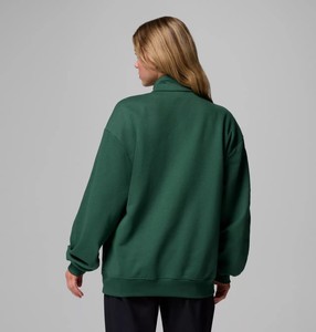 OEM Custom Logo Winter Green <strong>Women's</strong> <strong>Half</strong> <strong>Zip</strong> Fleece Pullover <strong>Sweatshirt</strong> 50% Cotton 50% Polyester 340gsm <strong>Sweatshirt</strong> for <strong>Women</strong> - Product Image 5