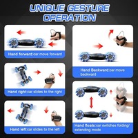 Voiture RC de cascade 1:12 à détection de geste, 2,4 GHz, 4 roues motrices, véhicule télécommandé par la main avec lumières et musique, jouet pour enfants débutants