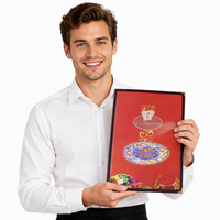 Couverture de menu Double Bistro en PVC 8.5*11 des fournisseurs de Yimi pour hôtels et restaurants