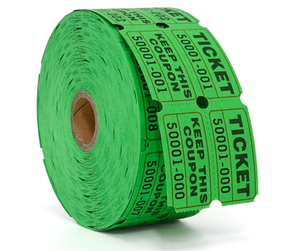 Billets de tombola 2x2 pouces, numérotés consécutivement, perforés, à déchirement facile pour événements et tombolas - Product Image 2