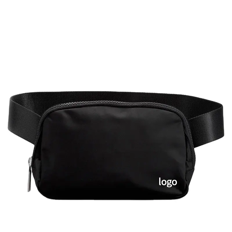 Wholesale 2022 Ladies Colorful Promotion Nylon Nylon Waterproof Black Fanny Pack Belt Waist Bags Pack For Girls