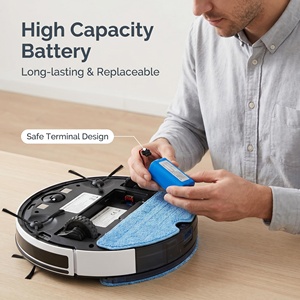 Aspiradora Robótica Inteligente 3 en 1 con Filtro HEPA para Limpieza en Seco y Húmedo, Control Remoto, Mopa y Cepillos Laterales para Uso Doméstico - Product Image 6