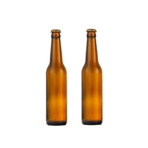Botella de Vidrio Ámbar Vacía de 250ml, 330ml, 16oz para Cerveza, Vino Espumoso y Bebidas Alcohólicas con Tapa Metálica de Corona - ¡Venta Caliente! - Product Image 2