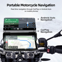 Grandnavi GPS de moto 7 pouces, système Android 13, écran tactile rotatif, Carplay, Android Auto