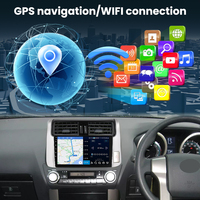 Radio Mobil Podofo 9'' 2+64G, Stereo Mobil Wireless Carplay/Android Auto 2+64G untuk Toyota Prado 2010-2013, GPS/WiFi, Supplier OEM ODM