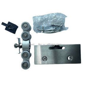 Traslazione porta scorrevole in <span class=keywords><strong>vetro</strong></span> porta in legno appeso ruota doccia bagno rotante porta pieghevole pesatura carrucola - Product Image 2