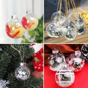 ลูกบอลคริสต์มาสใสแบบเติมได้ ขายส่ง 10 ชิ้น ขนาด 8 ซม. สำหรับตกแต่ง DIY บรรจุภัณฑ์แบบกำหนดเองสำหรับร้านค้าปลีก - Product Image 2