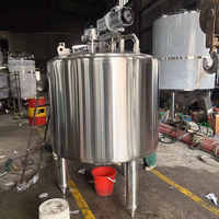 Cuve de mélange agitée à chauffage vapeur avec pompe SUS316L pour produits chimiques et alimentaires 500L/100L/150L Certifiée DIN/SMS/ISO 220V/380V