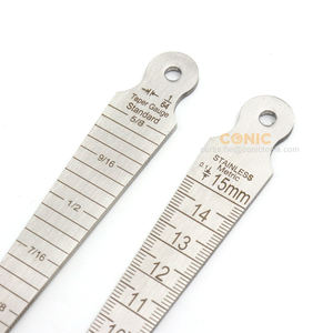 Règle conique supérieure en acier inoxydable 1-15mm Vérifications d'inspection Jauge de soudage de soudure Jauge conique - Product Image 2