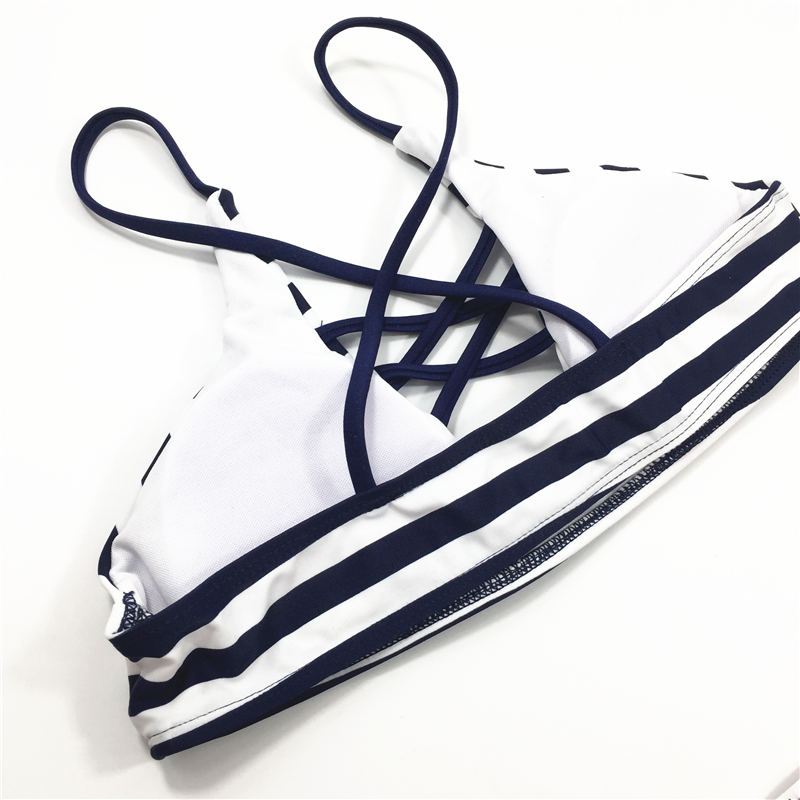 Wholesale swimsuit Strip printed swimsuit custom swimwear sexy bikini