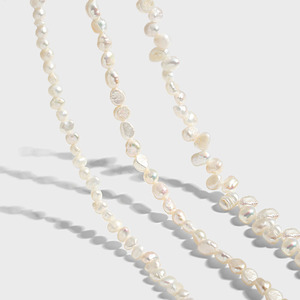 XA427 <span class=keywords><strong>Argento</strong></span> Sterling 925 Natural Perla D'acqua Dolce Collana di Perle Barocche Choker Per Le Donne - Product Image 1