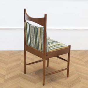 Chaise de salle à manger en bois massif de frêne style rétro, design vintage français, pour usage domestique ou hôtelier - Product Image 3