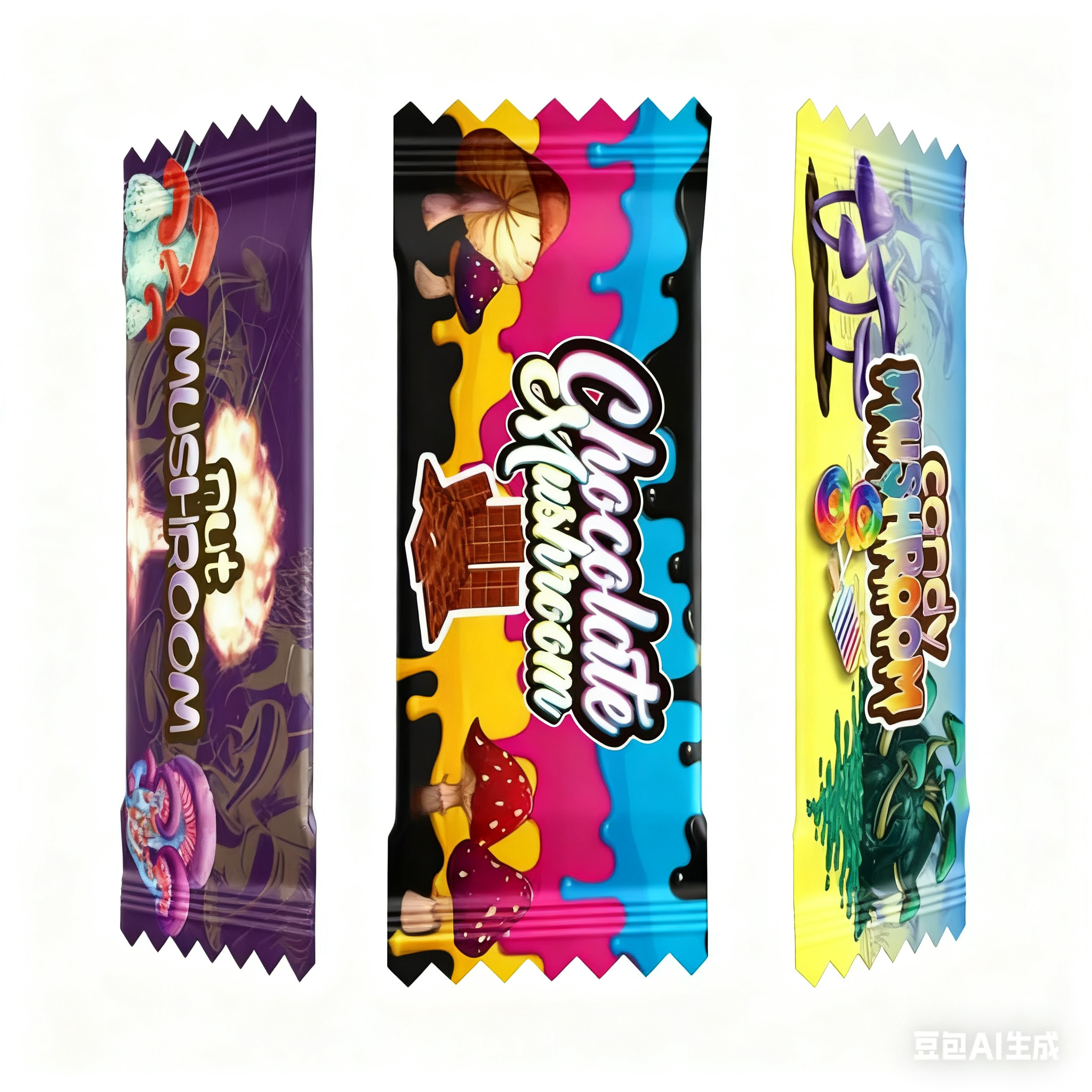 chocolate bar wrapper shiney foil heat sealed