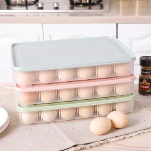 Rolling Egg Holder for Refrigerator, 36 Fresh Egg Container, 2 Layer Clear  Stackable Egg Holder, Egg Organizer Cartons & Egg Tray