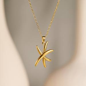 Ожерелье с подвеской в виде звезды, сердца и солнца в богемном стиле, водонепроницаемое, из нержавеющей стали, для женщин - Product Image 2