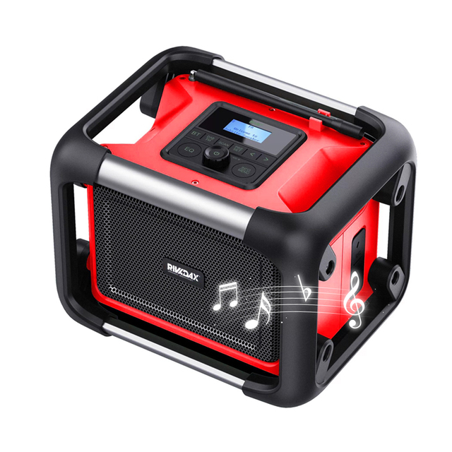 Hantechn 18V/20V Anti-Collision Waterproof and Dustproof Jobsite Bluetooth Speaker