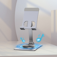 Support de téléphone portable universel à rotation 360°, en alliage d'aluminium, pliable et réglable, pour tablette, support de bureau réglable