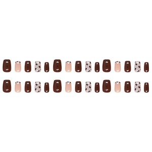 <span class=keywords><strong>Uñas</strong></span> Postizas R883 con Diseño de Estampado de <span class=keywords><strong>Vaca</strong></span>, Color Borgoña, Reutilizables, Cobertura Completa, Puntas de <span class=keywords><strong>Uñas</strong></span> Brillantes, 30 Piezas - Product Image 5