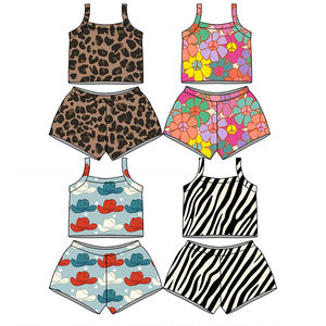 Preventa al por mayor: Conjuntos de verano con estampado para niñas, ropa infantil de moda, precio de fábrica, MOQ 5 unidades. - Product Image 2