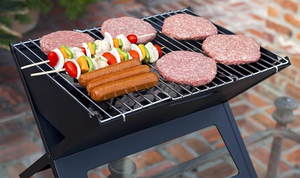 Forniture da giardino pieghevole cortile esterno camino a legna quadrato in ferro per fuoco - Product Image 4