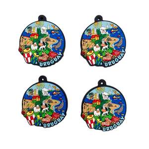 Aimants de réfrigérateur promotionnels personnalisés modernes en PVC, autocollants magnétiques 3D avec design de forme pour la rentrée scolaire et les occasions de baptême - Product Image 1