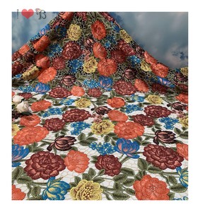 Super Luxurious Heavy Embroidered Floral Paris Fashion Show <strong>Lace</strong> <strong>Fabric</strong> for Couture Dress - Product Image 4