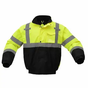 Hot Sale High Visibility Reflective Winter Safety Bomber Jacket