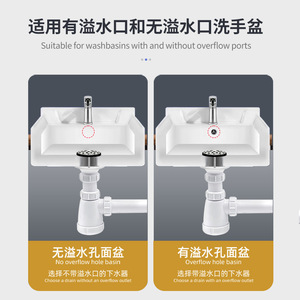 Anti Blocking Leak Proof <b>Drain</b> Fitting For Sink 80 Mm Threaded Lifting Type Space Saving - Product Image 4
