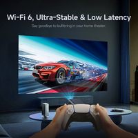 Projecteur Mini Smart Android 11 Full HD pour Home Cinéma, Projecteur Portable Extérieur, Projecteur de Voyage 4K
