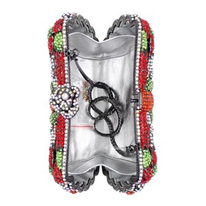 Luxury Floral Bouquet Rhinestone Clutch <b>Purse</b> Glitter Crystal Evening Bag Dazzling Handbag for Wedding Banquet - Product Image 6