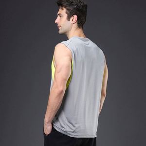 Custom Casual Reflective Breathable Knitted Marathon <b>Running</b> Vest Polyester Sport Sleeveless Trail <b>Singlet</b> Men - Product Image 4