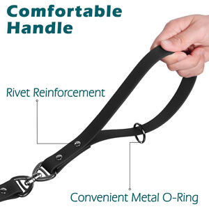 Laisse pour <span class=keywords><strong>chien</strong></span> imperméable, facile à nettoyer, robuste, 360° °   Laisse d'entraînement pour animaux de compagnie anti-emmêlement pivotante avec anneau en O en métal pour grands chiens - Product Image 2