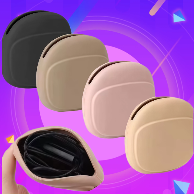 Hot Sale Portable Eco-Friendly Silicone Earphone Storage Bag Portable Cable Container Case Silicone Storage Bag