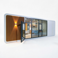 Cabane de glamping de luxe au design moderne, type Apple Pod, maison préfabriquée portable pour hôtel-resort en plein air et entreprise de camping