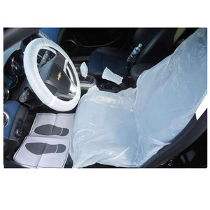 Housse de siège en plastique transparent 5-en-1 pour voitures, en LDPE, fournisseur en gros - Product Image 1