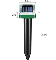 Répulsif à ultrasons solaire pour animaux, étanche, choc électrique pour rats, souris, taupes, serpents