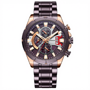OEM ODM Men's Business Fashion Alloy <b>Case</b> Mechanical Waterproof Watch Stainless Steel Band Multi Functional Quartz watches - Product Image 1