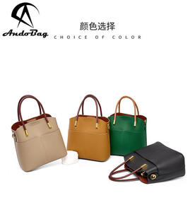 AndoBag Genuine Leather New Fashion Women'S Tote Bag <b>Large</b> Capacity Crossbody Shoulder Bags Bucket Style Commute <b>Handbag</b> 2235 - Product Image 2