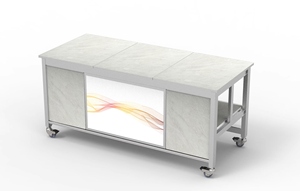 Suministros para Hoteles, Mesa de Buffet/Cafetería de Alta Calidad con Cubierta de Mármol Estilo Árabe para Banquetes, con Varios Diseños LED - Product Image 5