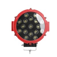 Phare de travail LED rond de 7 pouces 51W, 17 LED, projecteur de conduite, lampe auxiliaire pour voiture, camion, SUV, tout-terrain