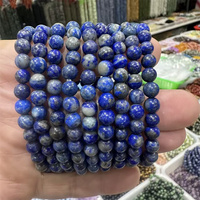 Nouveautés : Bracelets à breloques tendance en cristal de sodalite bleue naturelle ronde de 6 mm en vente