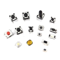 Kit Surtido DIY SMD DIP 2*4 3*6 4*4 6*6 12*12, 125 Piezas, 25 Tipos/lote, Microinterruptores, Botones Pulsadores, Interruptores Táctiles, Mini Interruptores de Hoja de Reinicio